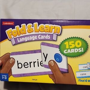 Lakeshore Fold & Learn Language Cards - Purple